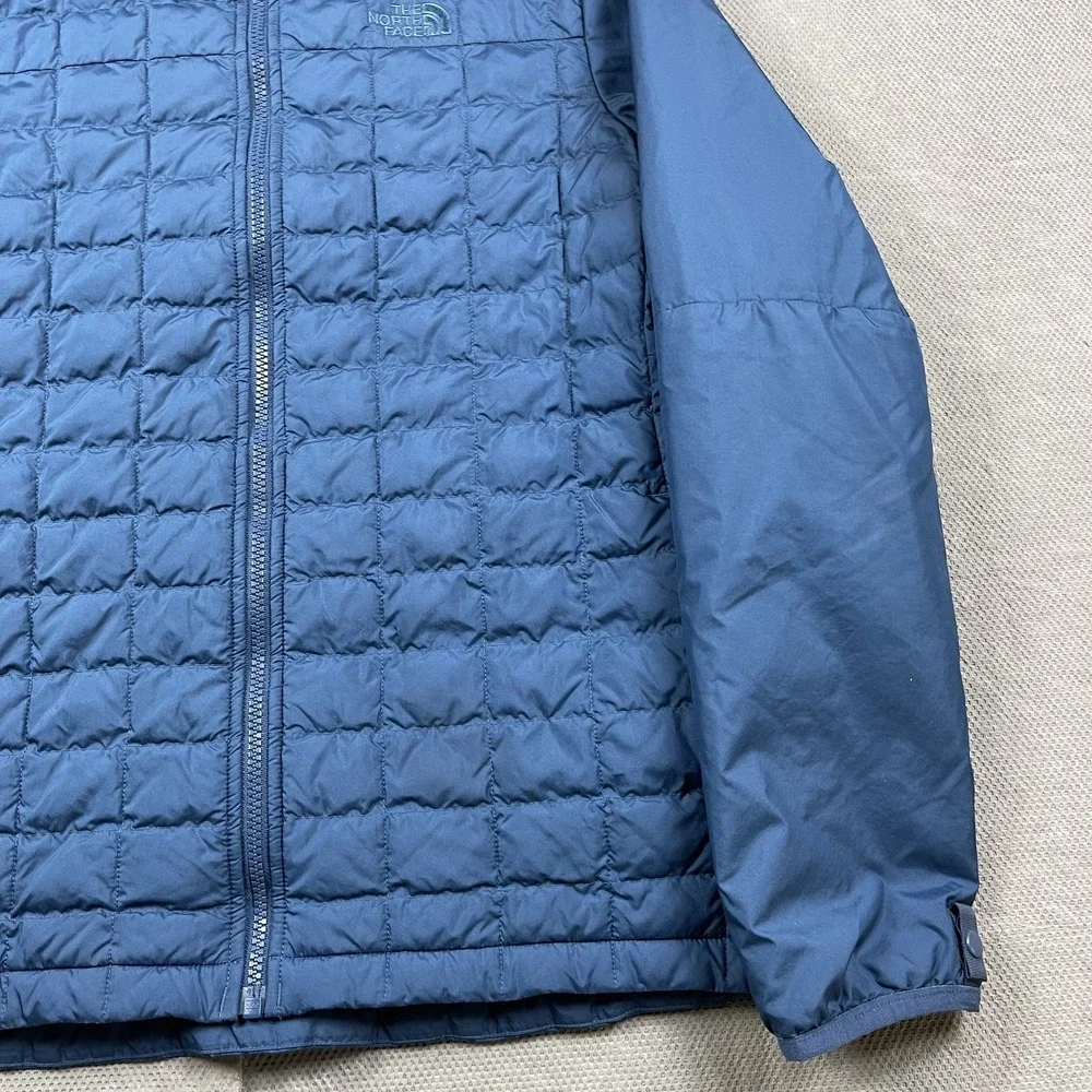 North Face Jacket‎ Womens Medium Blue Thermoball Eco Quilted Insulated Outdoor